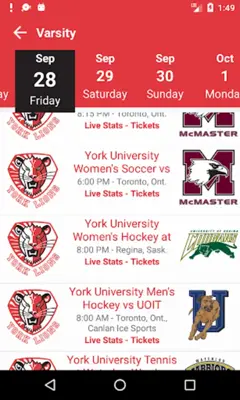 York Recreation android App screenshot 1